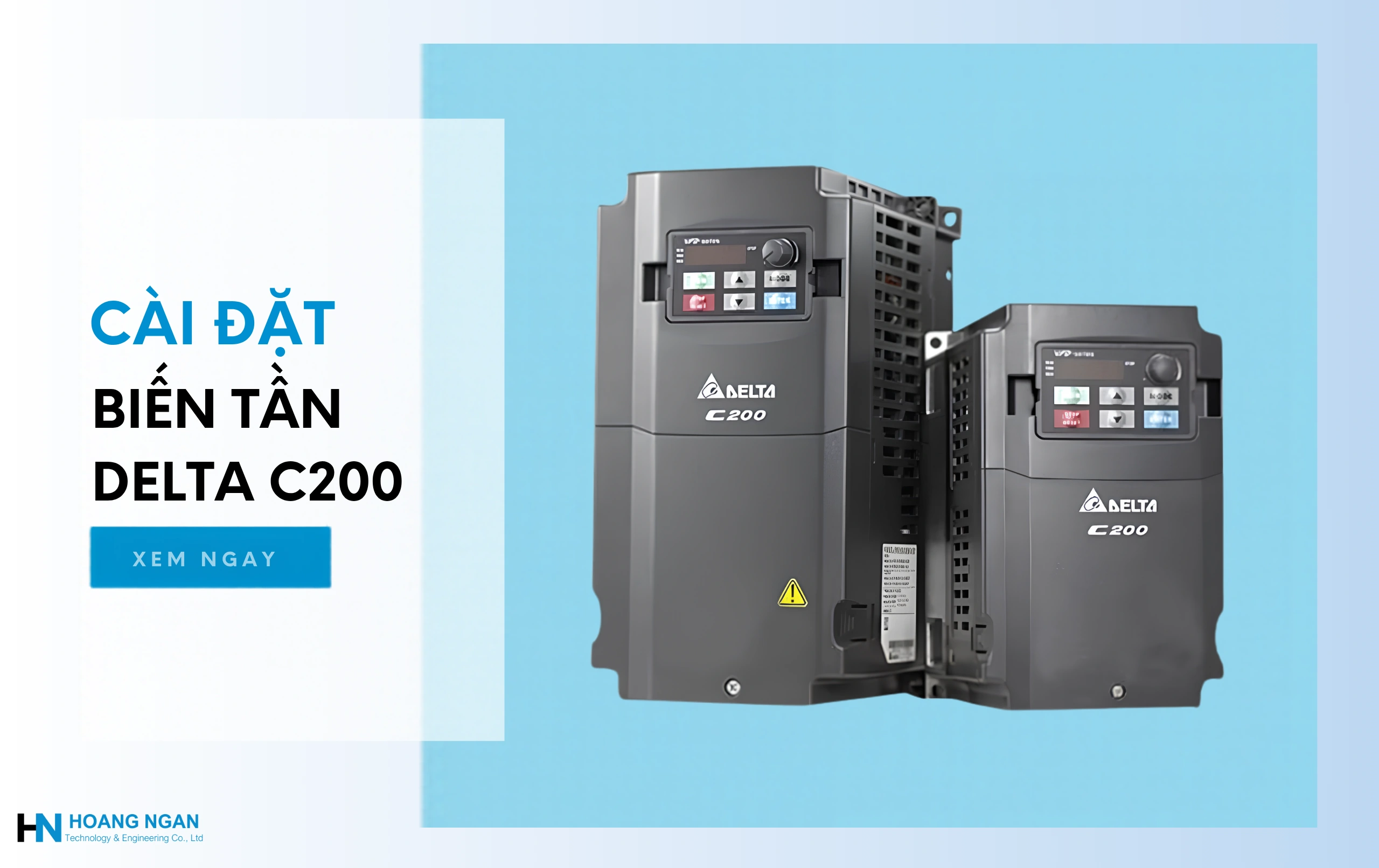 Hướng dẫn cài đặt biến tần Delta C200