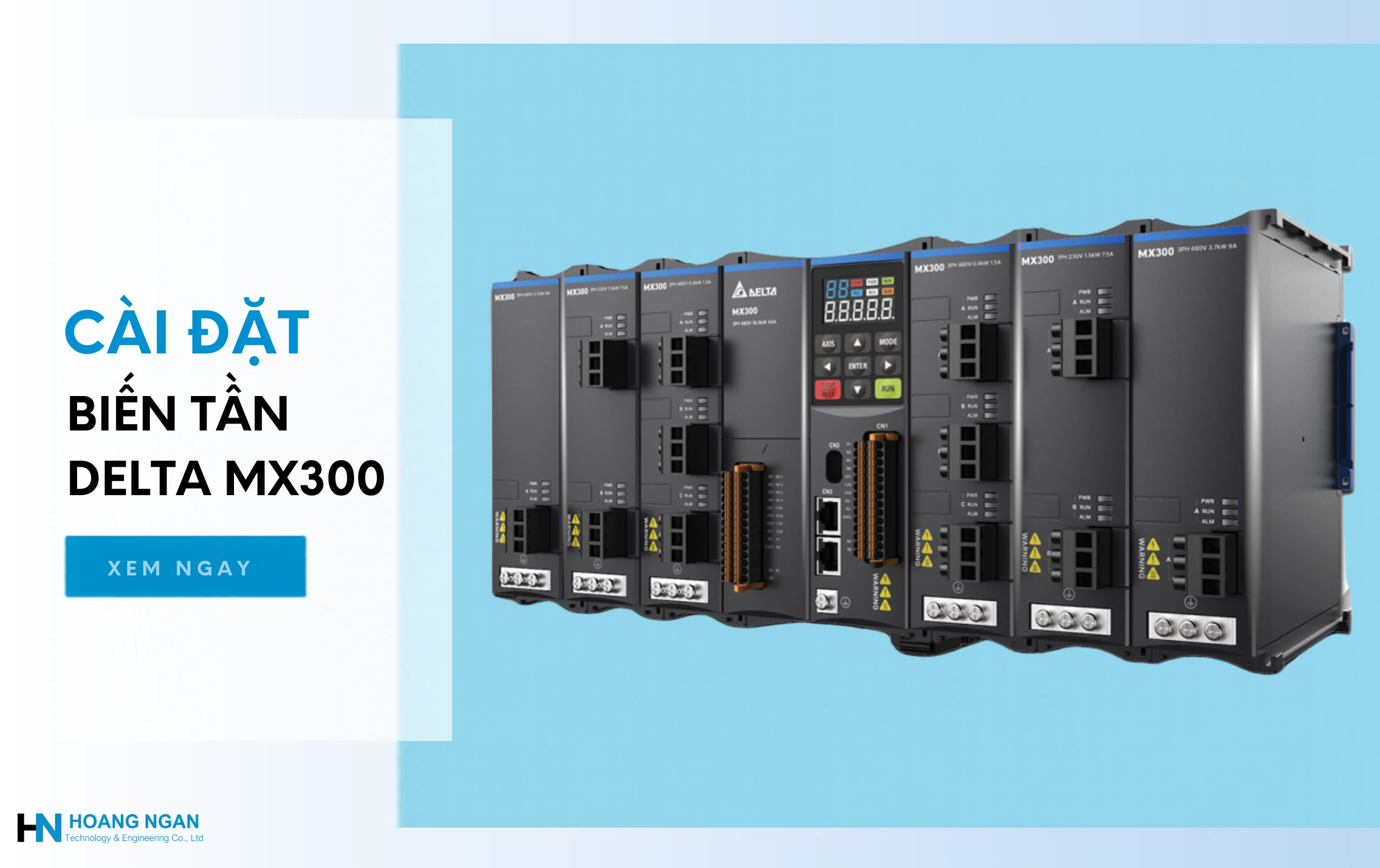 Cài đặt biến tần Delta MX300